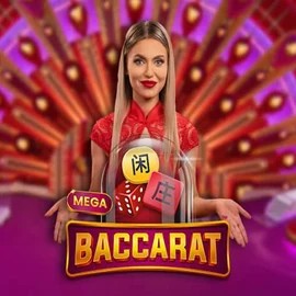 Mega Baccarat slot icon by Pragmatic Play, available at Instaspin Casino